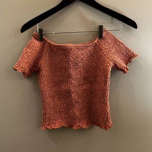 Subdued, Off the Shoulder Crop Top